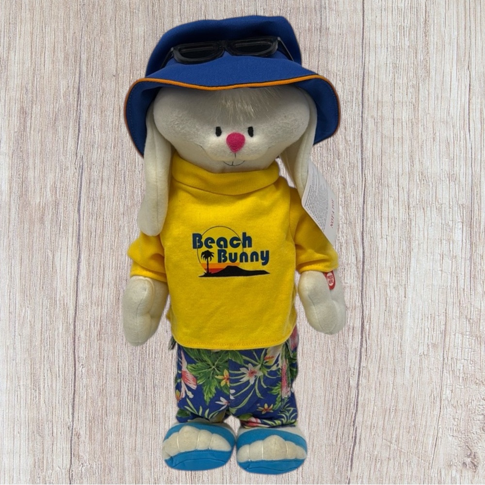 Lifestyle Studios Bouncing & Singing Animated Easter Beach Bunny Plush Toy 16"
